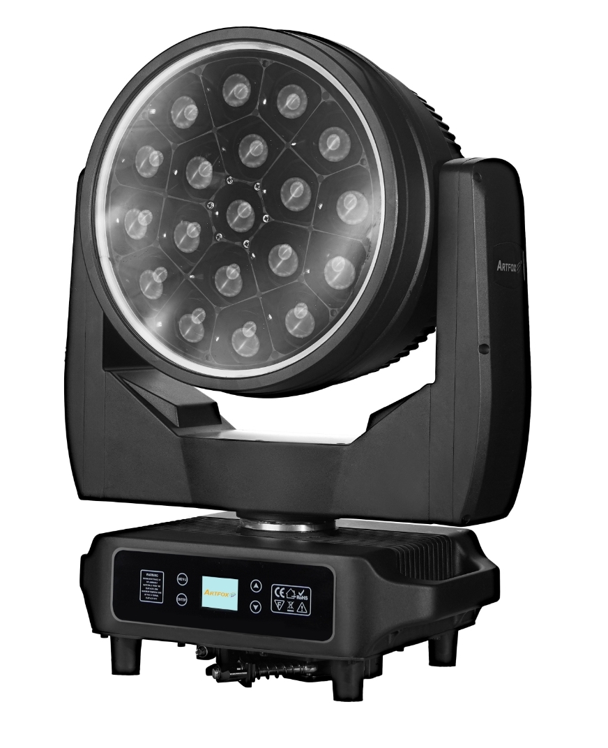 LED Moving Head:Beam Wash 2-in-1, 19x40w RGBW, Pixel Tech, IP65 outdoor, LED Ring